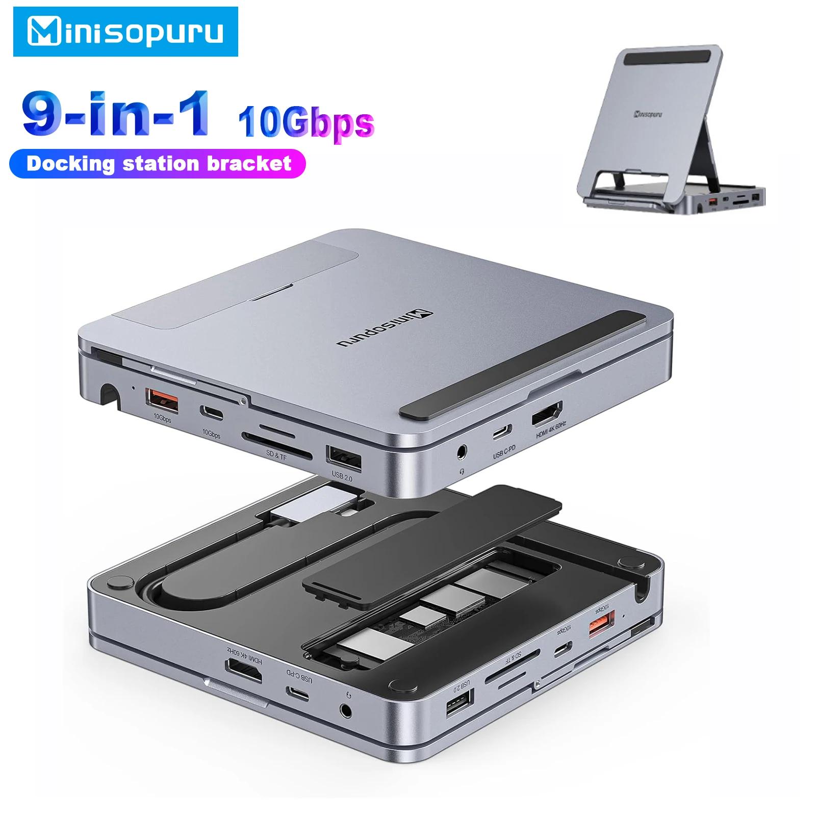 Minisopuru ƺ   USB C ŷ ̼,  M.2 NVMe SSD, 10Gbps, 4K HDMI, 100W PD SD/TF USB 3.2 